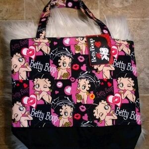 Betty Boop Black and Pink Tote Bag NWOT